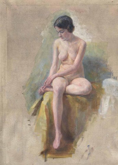 Female Nude by Ivana Kobilca